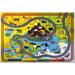 KC CUBS Animal Safari Road Map Blue Educational Area Rug