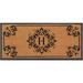 A1HC- Designer Hand-Crafted Rubber Coir Molded Double/Single Door Mat Monogrammed, Perfect and More Functional Size 24x48 Inch