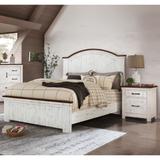 Ynez Farmhouse White Pine 2-Piece Panel Bedroom Set with USB Port by Furniture of America
