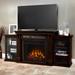 Calie 67" Electric TV Stand Fireplace in Dark Walnut by Real Flame - 67L x 18W x 30.5H