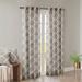 Madison Park Westmont Fretwork Print Grommet Top Window Curtain Panel