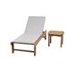 Amazonia Teak San Francisco 2 Piece Patio Lounger Set with Cushion - N/A