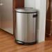 Stainless Steel Step Trash Can with Plastic Liner