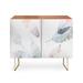 Deny Designs Coral Feather Palm Credenza (Birch or Walnut, 2 Leg Options)