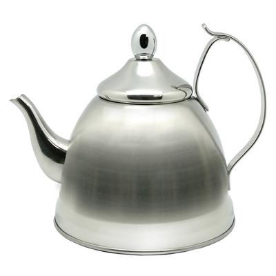 Creative Home Nobili-Tea 1.0 Quart Stainless Steel Tea Kettle Teapot with Removable Infuser Basket