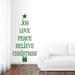 Christmas Tree Words Wall Decal 10 inches wide x 20 inches tall