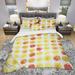 Designart 'Pattern with Yellow Watercolor Spots' Modern & Contemporary Bedding Set - Duvet Cover & Shams