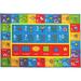 KC Cubs Playtime Collection ABC Alphabet, Numbers, and Shapes Multicolor Polypropylene Educational Area Rug