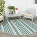 SAFAVIEH Courtyard Stripe Indoor/ Outdoor Waterproof Patio Backyard Rug