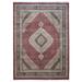 FineRugCollection Mahi Tabriz Red/Olive Wool/Silk Handmade Oriental Rug