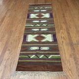 HERAT ORIENTAL Handmade 2'6 x 8'3 Chenille Geometric Kilim Runner - 2'6" x 8'3"