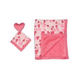 Baby Blanket and Matching Toy Security Blanket Set