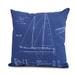 16 x 16 Inch Sail Plan Geometric Print Outdoor Pillow