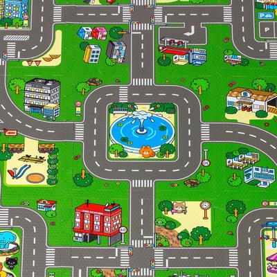 Children Puzzle Play Traffic Foam Mat, 9 Pieces