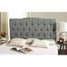 SAFAVIEH Axel Grey Linen Upholstered Tufted Headboard (Queen)