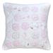 Cottage Home Sherrie Pink Circles Cotton 16 Inch Throw Pillow