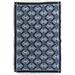 Double-sided Mauricio Black/Blue Chenille Rug - 3 ft. 9 in. x 5 ft. 10 in. - 3 ft. 9 in. x 5 ft. 10 in.