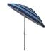 7 Foot Stripe Beach Umbrellas with Tilt and Travel Bag