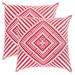 Throw Pillow Covers Kaleidoscope Accent Decorative Pillowcases Red