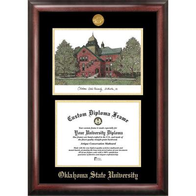 Oklahoma State Cowboys 11w x 8.5h Spirit Graduate Diploma Frame and Lithograph