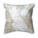 Cumberland Head to Four Brothers Islands, VT Nautical Map Zippered Pillow