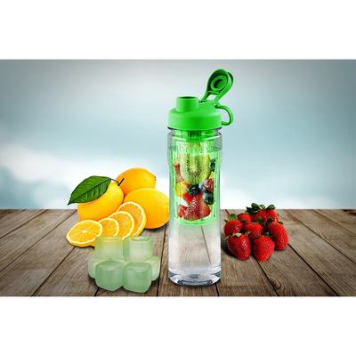 Fruit Infuser Tritan 28 oz. Water Bottle with Reusable Ice Cubes