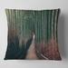 Designart 'Bamboo Grove in Arashiyama Panorama' Forest Throw Pillow