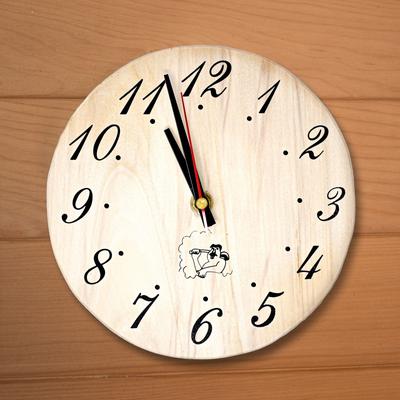 ALEKO Sauna Accessory Handcrafted Analog Clock in Finnish Pine Wood