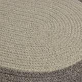 Classic Natural Border Braided Reversible 100% Wool Rug