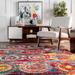 Brooklyn Rug Co Boho Contemporary Abstract Multicolor Swirls Shag Area Rug