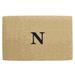 Monogrammed Brown Coir 22 x 36 Heavy Duty Door Mat - 22 inches x 36 inches