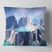 Designart '3D Rendered Fantasy Alien Planet' Landscape Printed Throw Pillow