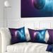 Designart 'Deep Space Planet' Space Throw Pillow