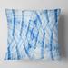 Designart 'Light Blue Fractal Flower Grid' Abstract Throw Pillow