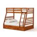 Cude Modern Twin over Full Solid Wood Bunk Bed Set by Furniture of America