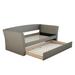 Sleep Sync New Carroll Twin Upholstered Day Bed with Trundle Frame