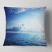 Designart 'Blue Caribbean Sea and Perfect Blue Sky' Seascape Throw Pillow