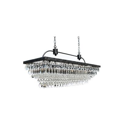 Lightupmyhome Chandeliers On Dailymail, Celeste Tapered Glass Drop Crystal Chandelier Black And White
