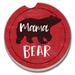 Counterart Absorbent Stoneware Car Coaster, Mama Bear, Set of 2 - 2.5