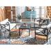 SAFAVIEH Outdoor Montez 4-Piece Conversation Patio Set with Accent Pillows