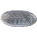 Silver Orchid Nansen Faux Sheepskin Oval Shape Shag Area Rug