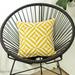 Carson Carrington Geometric Yellow Diagram 18-inch Throw Pillow Cover