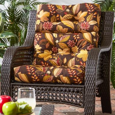 44x22-inch Timberland Floral Outdoor High Back Chair Cushion (Cushion Only)