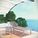 Shore Aluminum Outdoor Chaise and Side Table