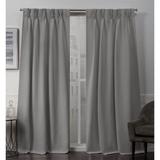 ATI Home Sateen Twill Woven Room Darkening Blackout Pinch Pleat/Hidden Tab Top Curtain Panel Pair