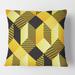 Designart 'Retro Hexagon Pattern II' Mid-Century Modern Throw Pillow