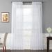 Exclusive Fabrics White Poly Voile Sheer Curtain Panel Pair (2 Panels)
