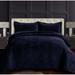 Capri Medallion Velvet Oversized Solid Quilt Set