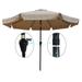 10 ft Patio Umbrella Market Table Round Umbrella Outdoor Garden with Crank and Push Button Tilt