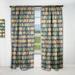 Designart 'Botanical Retro Design III' Mid-Century Modern Blackout Curtain Single Panel